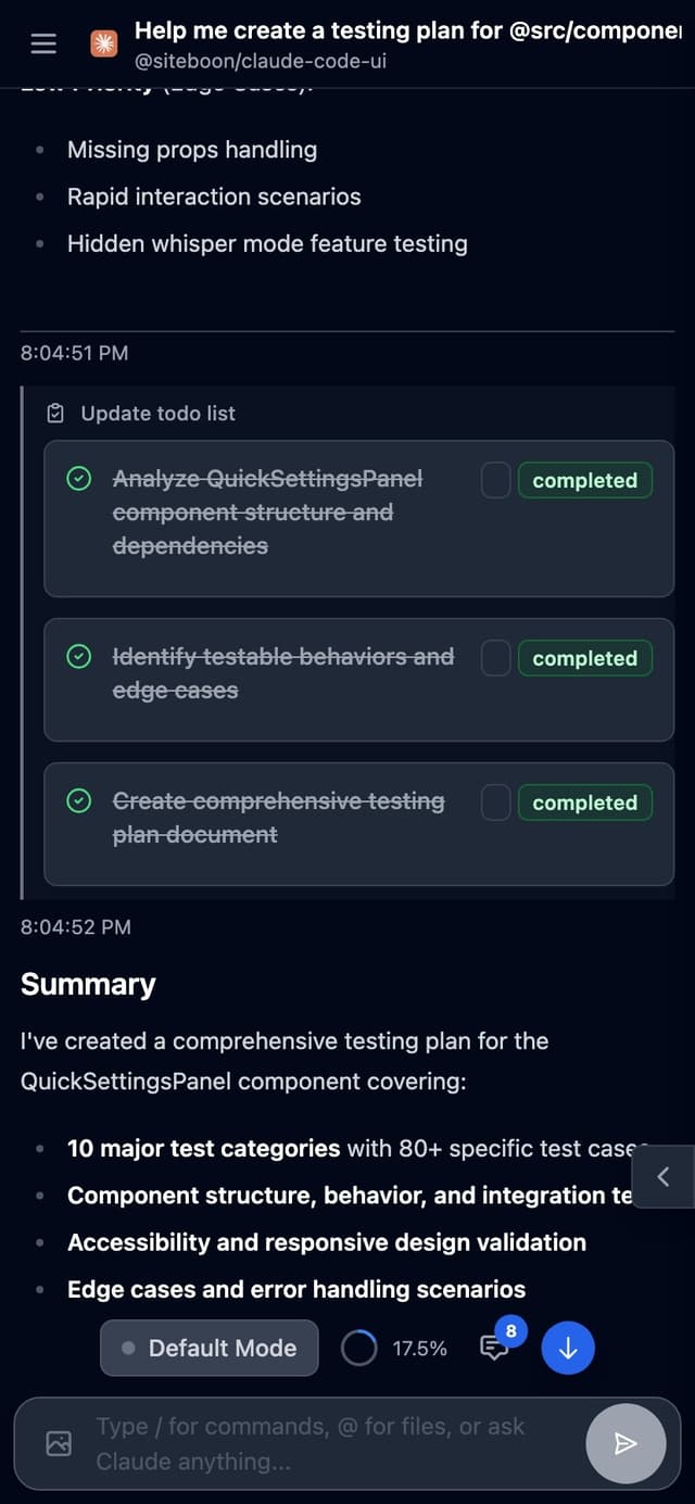 CloudCLI Mobile - ClaudeCodeUI